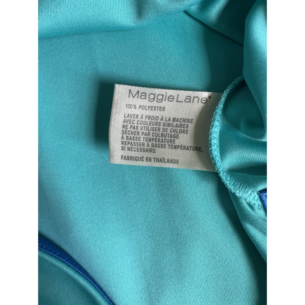 MaggieLane Women's Tank Athletic Golf Top XXL Turquoise/Blue Mock Neck Stretch - Picture 5 of 6